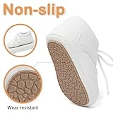LACOFIA Baby Boys' First Walking Shoes Anti-Slip Infant Smart Occasion Shoes Prewalkers White 3-6 Months - Image 4