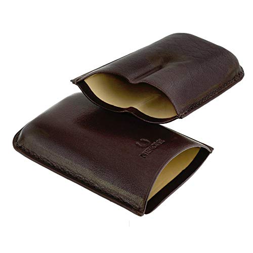 Charuteira porta charutos p/2un NERONE Sublime couro marrom