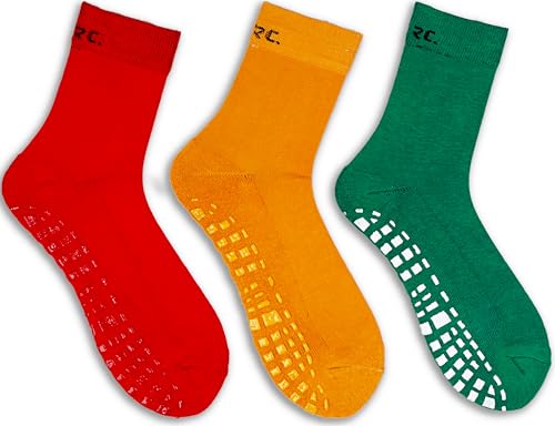 Image of RC. ROYAL CLASS Ankle Length Soft Anti Skid, Anti Slip Socks For Kids, Breathable, Anti-Odour, Cotton Socks for Boys & Girls, Cushioned & Moisture Wicking (Pack of 3 Pairs)
