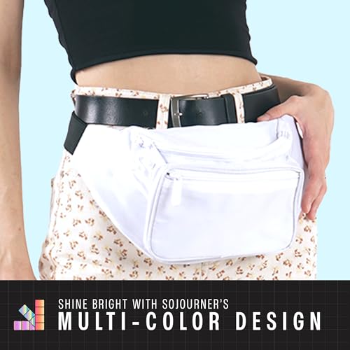 Image of Fanny Pack for Men & Women - Waist Bag Pack - Lightweight Belt Bag for Travel Sports Hiking, Solid White v2, One Size