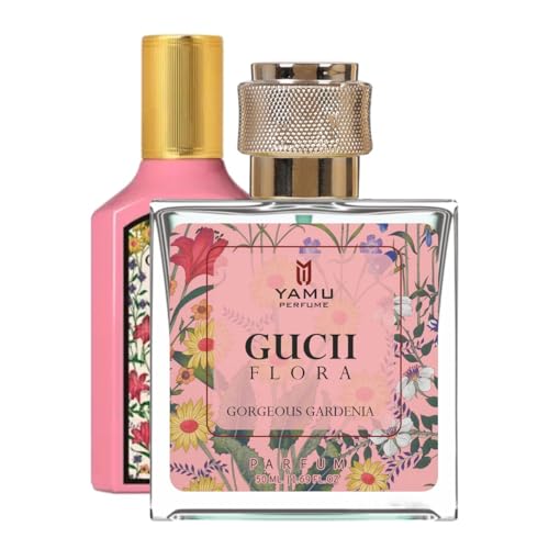 Image of FLORA Gorgeous Gardenia Parfum for Women - Long Lasting Luxury Floral Fragrance | Floral Fragrance for Girl | Notes of White Gardenia, Jasmine & Pear Blossom - 50ml (Gucii Flora)