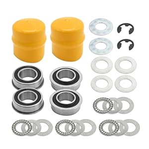 ZUDKSUY Lawn Mower Front Wheel Bearing Kit with Rubber Caps Spacers Replacement for John Deere 9040H AM127304 M123811 M143338 Replacement for Craftsman Replacement for Husqvarna