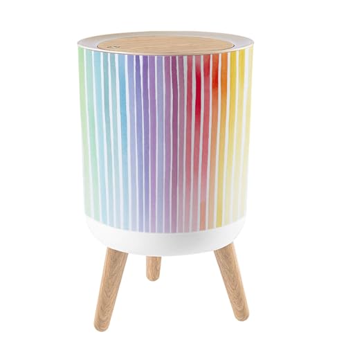 Caneca de basura redonda 7L con tapa y patas