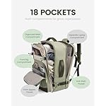 LOVEVOOK 40L Travel Backpack for Women & Men - 17.3 Inch Carry On Backpack & Personal Item Backpack for Airlines, Spacious and Durable Design, with 3 Packing Cubes - Image 5