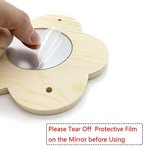 Image of Chicken Perch for Chicks Chicken Roosting Bar Wood Stand Coop Toy with Mirrors Chick Stand Trainning Perch Toy