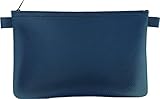 Maße ca.: 250 x 160 mm Banktasche aus Kunstleder, Farbe: blau
