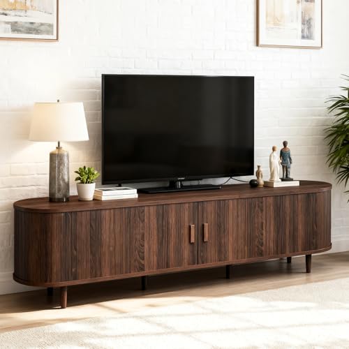 OneBlis 70' Mid Century Modern TV Stand, Wood TV...