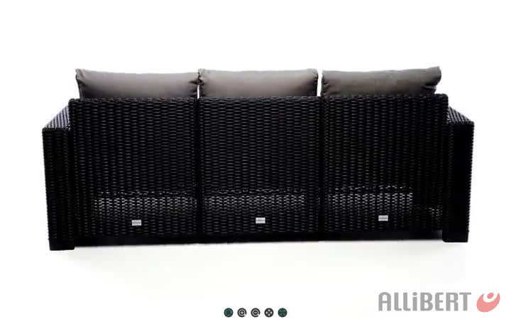 Allibert Lounge Sofa, Balkon, Lounge California Sofa, graphit/panama cool grau, 199 x 68 x 72 cm, 233053,Graphit/ Panama Cool Grey – Bild 8