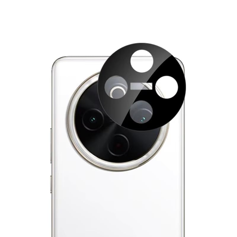 Image of Xmon Camera Lens Protector for Vivo Y300 Pro (1 Pack) - 3D Premium Tempered Glass, Ultra-Clear, Anti-Scratch, Easy Installation - Black