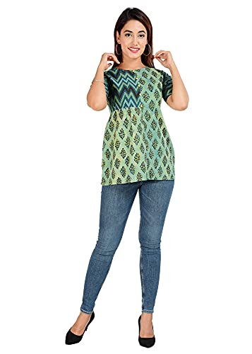 Image of COTLAND Fashions Jaipuri Cotton Floral Printed Top for Women