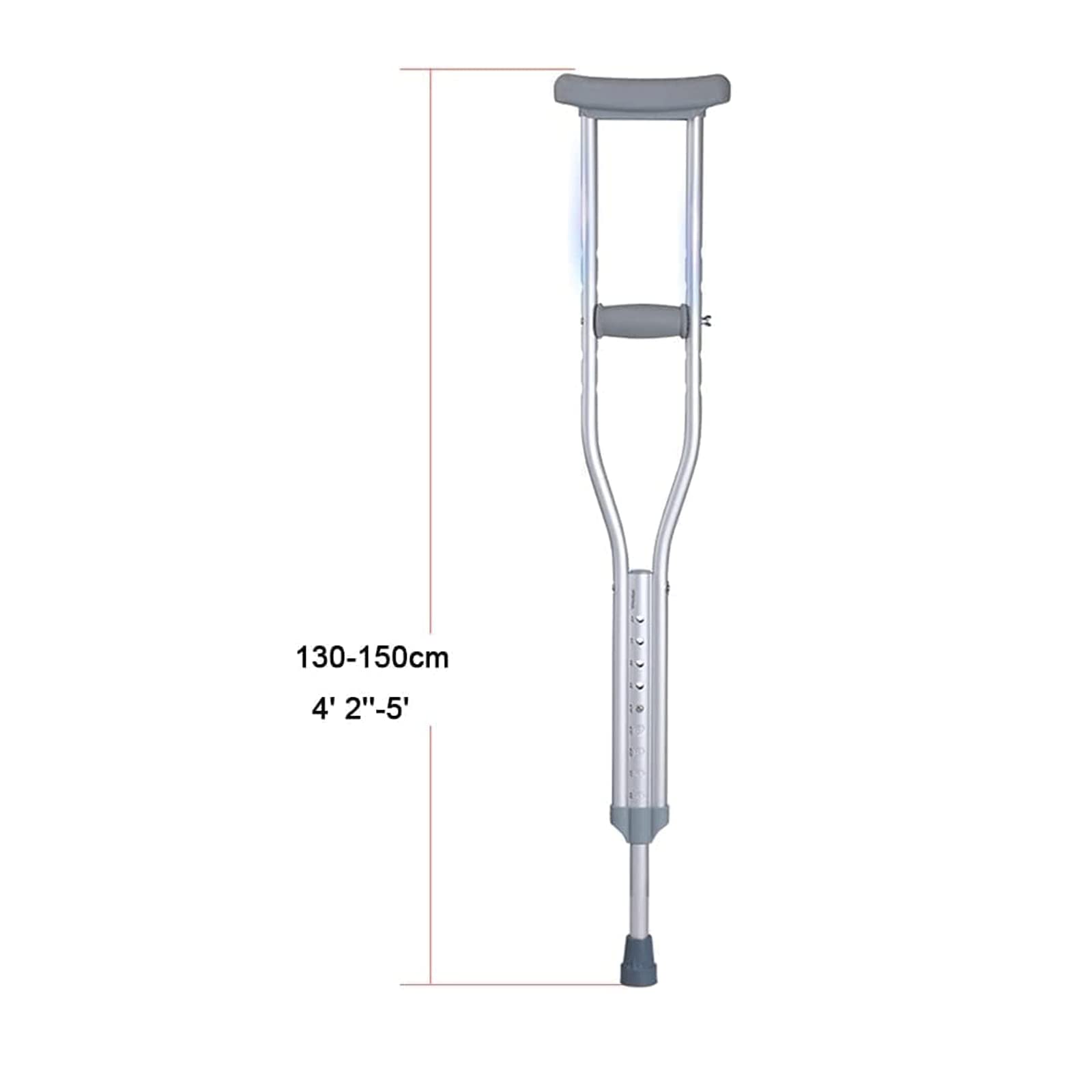 Seguridad Muletas Bastones de Aluminio para Caminar, muletas Antideslizantes para el Suelo, diseño ergonómico, bastón para Caminar, Bastones Suaves y cómodos, resortes de Choque Ocultos Cómodo