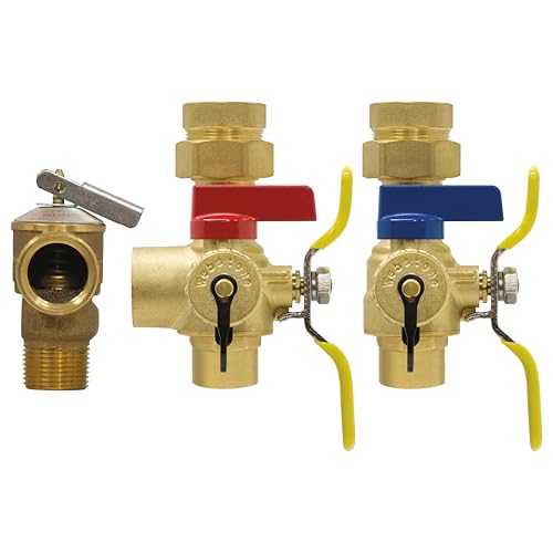 Webstone 54443WPR Isolator E2 Tankless Water Heater Service Valve Kit, 3/4-Inch Sweat
