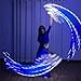 LED Silk Fans Belly Dance Chinese Silk Veils Party Show Costume 1 Pair Led Fans for Dance