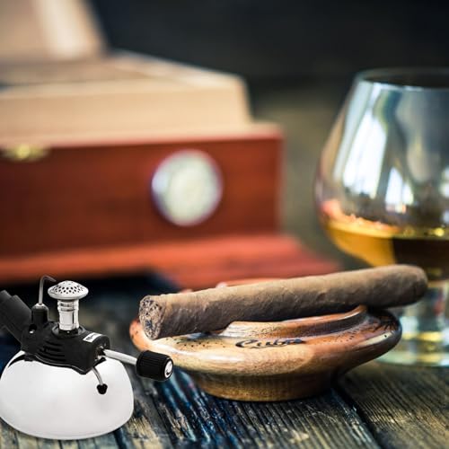 The Burner by ALEC Bradley – Table Cigar Lighter for Tobacco – Wind-Resistant, Butane-Powered, Easy to Use, Large Flame, Lights Up to 1,000 Cigars Before Refill - Image 6