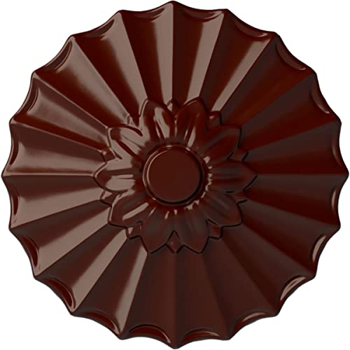 Image of Ekena Millwork Shakuras Ceiling Medallion, Brushed Mahogany
