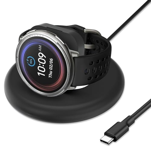 SimpleThings Base de Carga magnética para Amaz fit Active 2 / Active 2 Square/Bip 6 - Cargador Plegable, Soporte de Carga Ajustable, Cable USB-C a USB-C Incluido, Compacto y fácil de Viajar