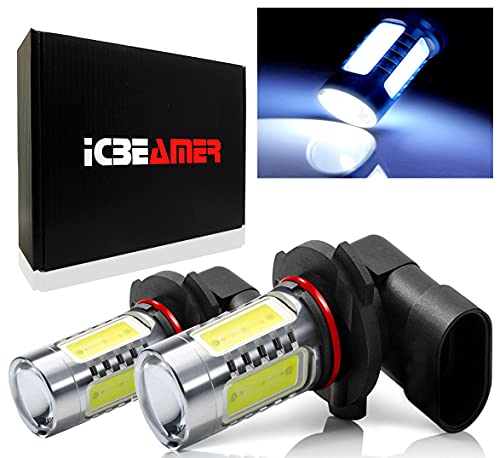 ICBEAMER 9006 HB4 12V 57 LED Fit Fog Light Only Replace Halogen Light Bulbs Lamps [Super White] 2 pcs
