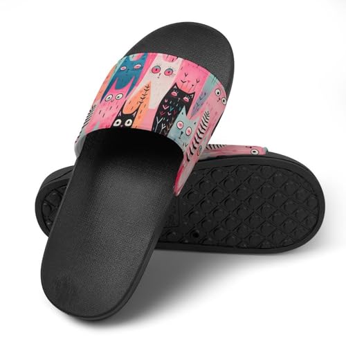 Cats Pattern House Sandals Non-Slip Bathroom Slippers Beach Summer Shoes for Men Women4