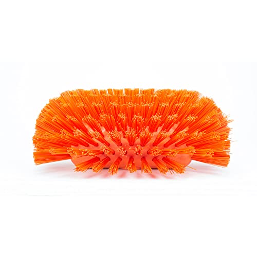 Image of SPARTA Kettle Brush, Essential Scrubber with Flared Head for Cleaning Tanks and Kettles, 5.5 inch x 9.5 inch, Orange
