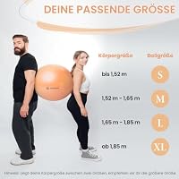 KIANA SPORTS Gymnastikball & Sitzball – Yoga Ball für Fitness & Büro – Ansicht 5