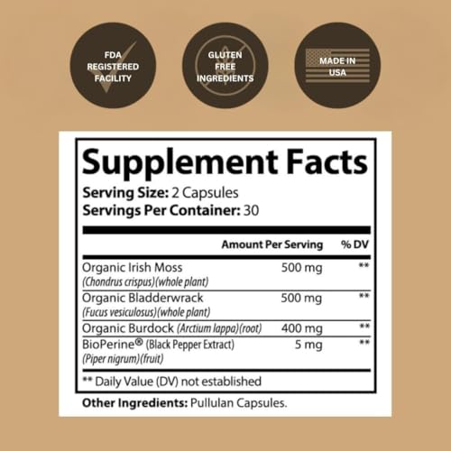 Black Girl Vitamins Organic Sea Moss Capsules – 92 Minerals Superfood Supplement | Vegan Sea Moss Pills for Thyroid, Digestive & Immune Support | Black-Owned, Non-GMO - Image 3