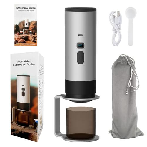 CHAKAE Macchina da caffè in capsule wireless da viaggio con smontaggio rapido in acciaio modalità di riscaldamento rapido per ufficio Macchina da caffè in capsula per estrazione automatica all'aperto
