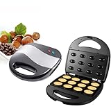 12 Walnut Cookie Maker, Non Stick Double Sided Walnut Cookie , Electric Oreshki Maker for Home for Breakfast Us Plug 110V