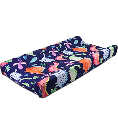 Changing Pad Cover, Dinosaur Changing Table Pad Cover Boys, Jersey Knit Newborn Changing Table Sheets, Cute Stretchy Breathable Soft Baby Shower, Blue #TOP7