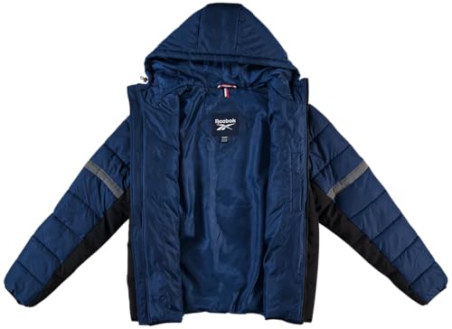 Reebok Mens Winter Jacket - Water Resistant Heavy Puffer Coat with Hood - Quilted Insulated Warm Winter Coat for Men2