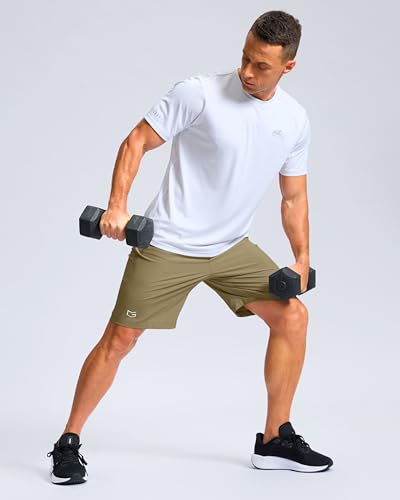 Image of G Gradual Men's Athletic Running Shorts with Zipper Pockets Quick Dry 7 inch / 5 inch / 9 inch Workout Gym Shorts for Basketball Hiking