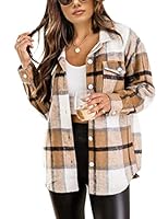 Algopix Similar Product 3 - Tanming Womens Wool Blend Plaid Lapel