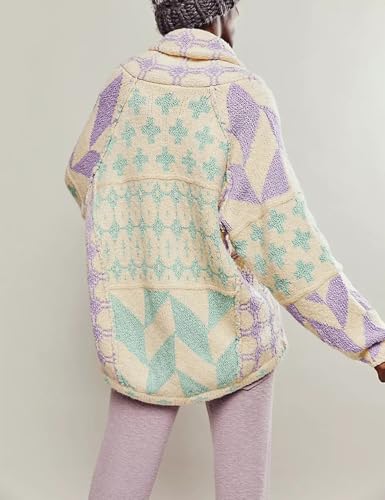 Image of Womens Knit Cardigan Sweater Button Down Oversized Sweaters Y2k Graphic Shawl Collar Fall Cardigans Coats