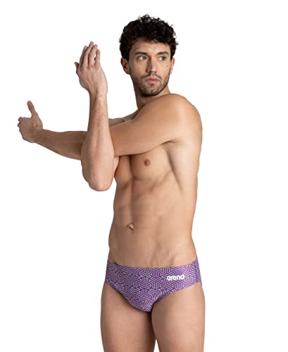 Arena Men's Brief Kikko, Black-Multi Purple, 38