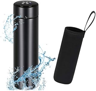 flintronic Travel Mugs, Insulated Water Bottle, 350ml LED Temperature Display Smart Water Cup, Stainless Steel Vacuum Drink Flasks, Hot&Cold Sport Drink Bottle for Cycling, Gym, Home, Office