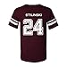 Studio 9Thirty3 Adult Stilinski 24 2-Sided V-Neck Jersey (Medium, Maroon)