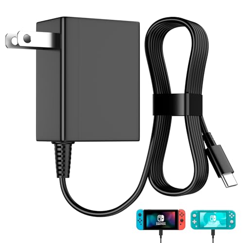 Image of 39W AC Adapter Fast Charger for Nintendo Switch with 6FT USB C Cord | Compatible with Switch Lite /OLED /Dock /Steam Deck and Support TV Mode - Perfect as a Gift