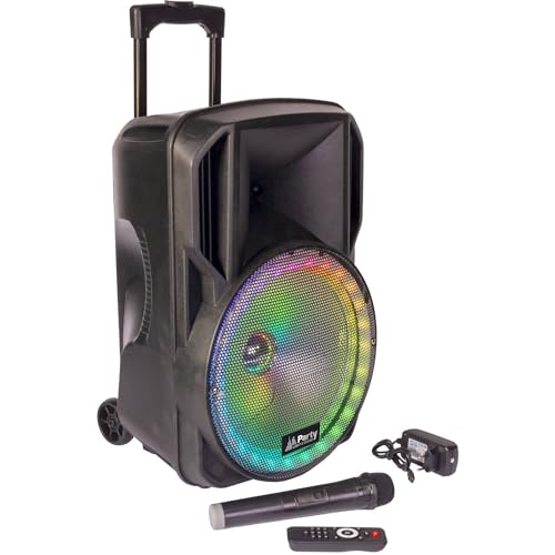 Party Light & Sound PARTY-15RGB BAFLE PORTATIL 15’’/38CM con USB, TF, Bluetooth, FM, Micro VHF Y Mando A Distancia