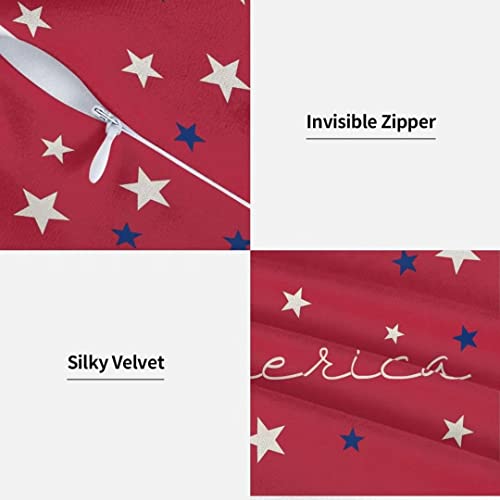 Sunshineyan 4Th Of July Pillow Covers 20X20 Set Of 2, Memorial Day American Flag Stars Patriotic Throw Pillows Linen Outdoor Independence Day Decorative Cushion Case For Bed Couch Sofa Home Decor #TOP3