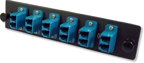 Lynn Electronics 12 Fiber LC Singlemode Adapter Strip, 6 Duplex LC Ports, LGX Footprint