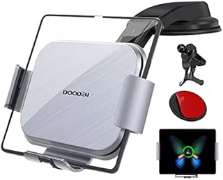 DOODBI Dual Coils Wireless Car Charger Mount for Galaxy Z Fold 4/3 car Mount/Accessories, Fast Charging Phone Holder for Galaxy Z Fold 4/3/2/S22 Ultra, iPhone 13 Pro Max,Google Pixel 6 Pro