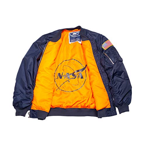 NASA Lightweight Flight Bomber Jacket With Two Patches2