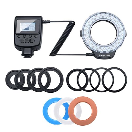 Natürliche Lichtringe Blinken Für DSLR 7 Einstellbare Helligkeitsstufen LCD Display Controller Und Kamerakompatibilität Einstellbare Helligkeit...