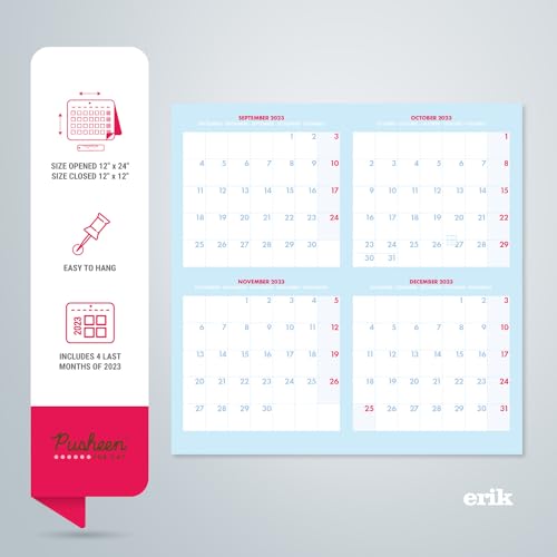 Grupo Erik Pusheen Wall Calendar 2024 12" x 12", 12 x 12 inches, 12 x 12 inches - Image 4