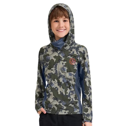 BASSDASH Youth & Kids Camo Hunting -Hunting Hoodies(L) & Chest Waders(8-9Y) Bundle2