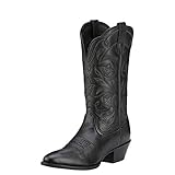 Ariat Women's Heritage T Toe Western Boot, Black Deertan-6.5 Wide