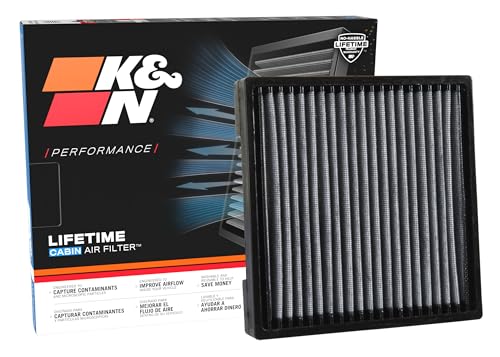 Filtro de aire de cabina K&N VF1013 blanco con estructura lavable y duradera
