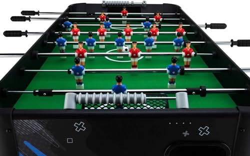 Outtec® Kickertisch, Tischkicker, Tischfußball für Kinder und Erwachsene - 139x 60 x 80 cm - inkl. 2 Bälle - Fußballtisch mit 22 Spieler, Torzähler – Bild 4