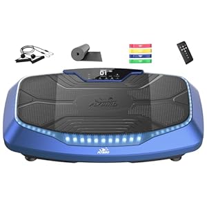 FLYBIRD 4D Vibration Plate 500 LBS Capacity, Oscillation, Linear, Pulsation Vibration Plate Exercise Machine, Triple Motors Vibration Plate for Bone Density Building & Lymphatic Drainage