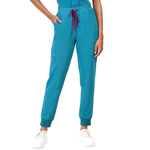 MIKAL Uniforme médico/médico super macio com 4 bolsos, elástico quadridirecional supermacio, antirru