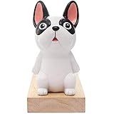 Cute Wood Door Stopper Boston Terrier Animal Door Stop Decorative Wooden Doorstops Holder Wedge Jammer Stop Your Bedroom Bath and Exterior Doors Heavy Duty Wall Protector